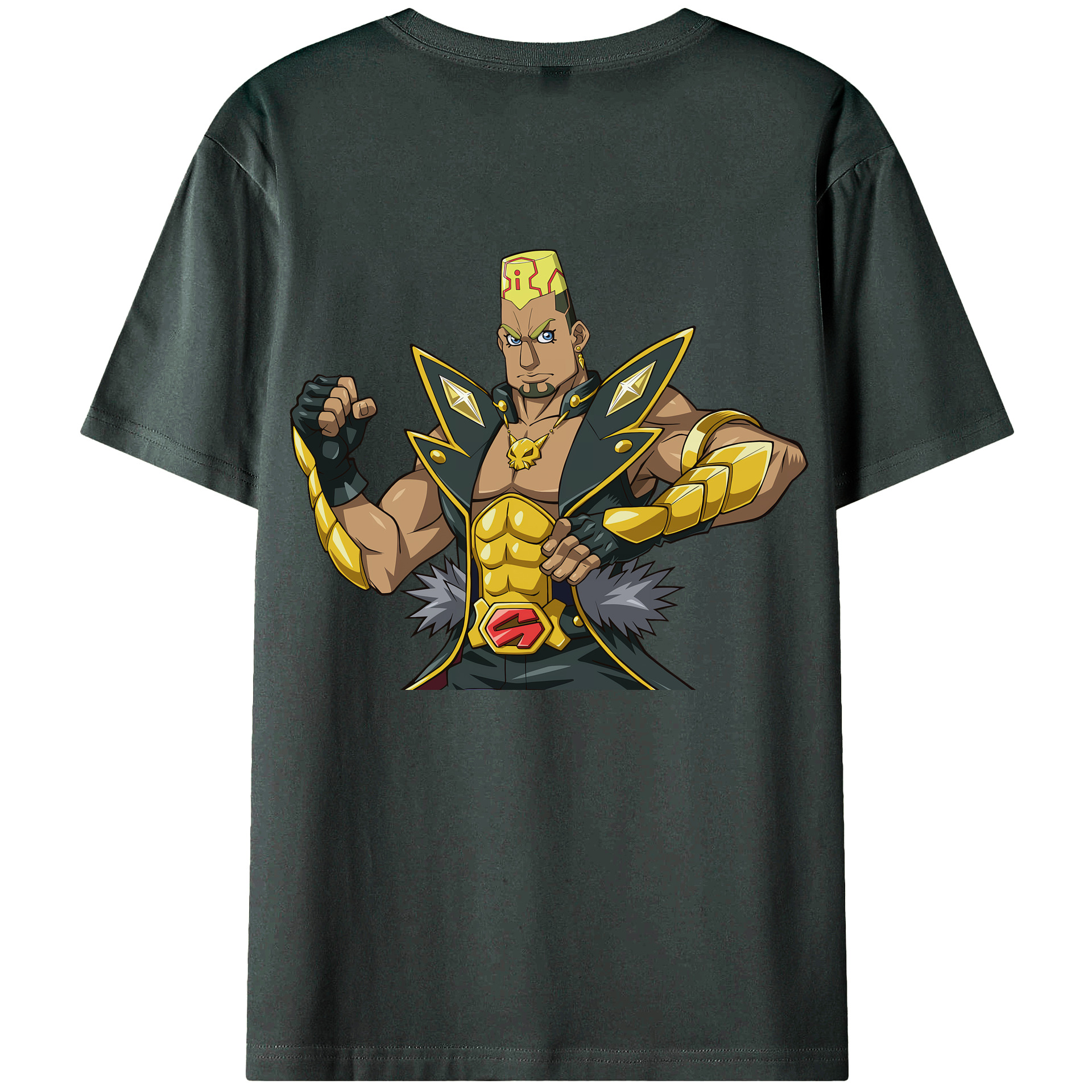 （画像用） 遊☆戯☆王 Yu-Gi-Oh! 綿100％ メンズ半袖Tシャツ（バックプリント） 通気性